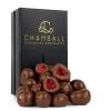 Coffret Framboises Chamball/Ces framboises enrobées de chocolat artisanal belge sont une collation parfaite à savourer à tout