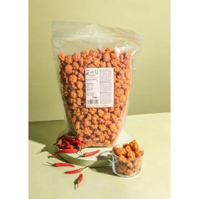 KoRo - Rice crackers piquants aux épices asiatiques 1 kg - Craquelins de riz asiatiques avec poudre de piment - Snack super c