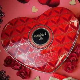 Grande boîte coeur - Assortiment de chocolats au nougat