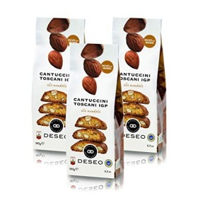 Deseo Cantuccini Toscani IGP: Biscuits croustillants aux amandes - Lot de 3 x 180g