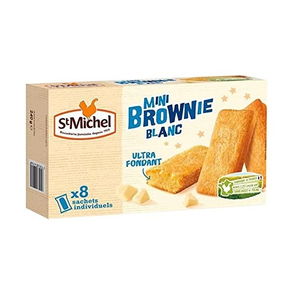 St Michel Mini Brownie Chocolat Blanc 240g lot de 3 