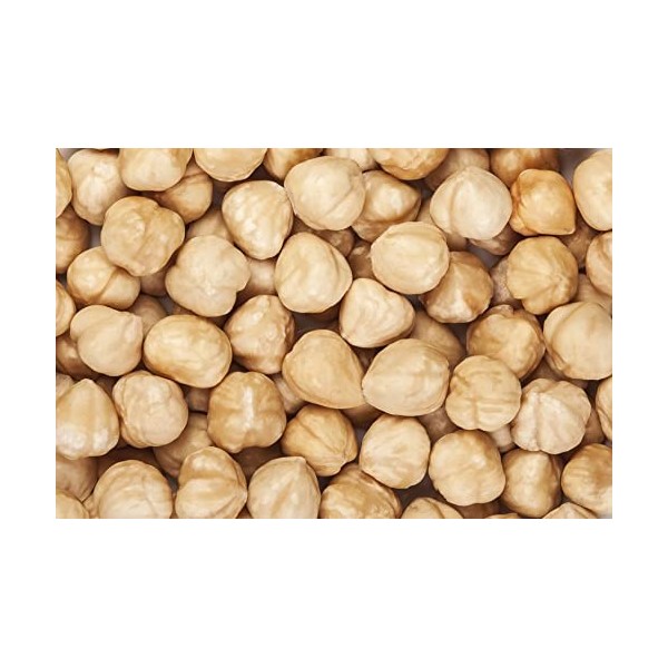 Noisettes blanchies 1 kg | Grillées et sans sel | rôties et pelées | Fruits secs dorigine naturelle turque | Sans coques | C