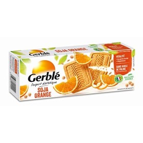 Gerblé Vitalité, Biscuits Soja Orange, Allégés en sucres, Sans huile de palme, Lot de 6 boîtes de 20 biscuits, 280g