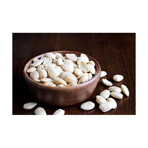 Amandes Blanchies 1 Kg | émondées | Amandes crues sans peau | Amandes Entières | pelées et non salées | Saines, nutritives et