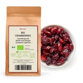 Kamelur BIO canneberge séchée, aromatiques sans sucre ajouté et non sulfurées, à la douceur naturelle du jus de pomme, issues
