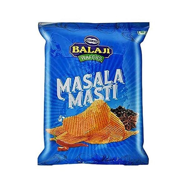 Balaji Masala Masti chips de pommes de terre épicées - 45 g - Lot de 3