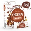 The Happy Snack Company casse-croûte savoureux pois chiches au chocolat, 99 cals, sans noix, végétalien, sans gluten, portion