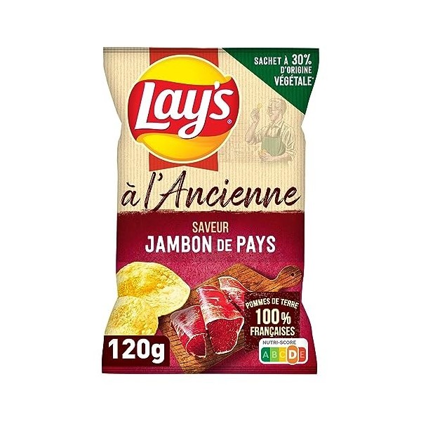 Lays Chips à LAncienne Barbecue Saveur Jambon Fume 120g
