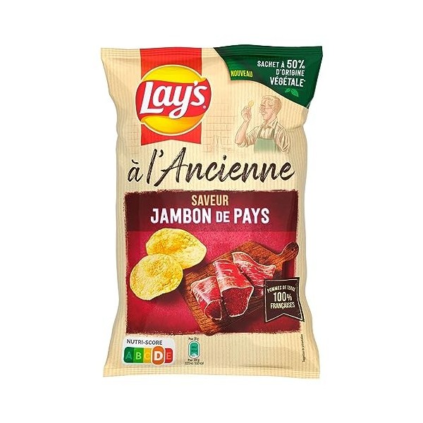 Lays Chips à LAncienne Barbecue Saveur Jambon Fume 120g