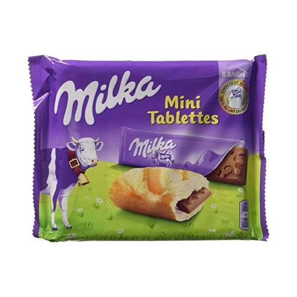 Milka Mini Tablettes de chocolat 8 x 25 g - Lot de 4