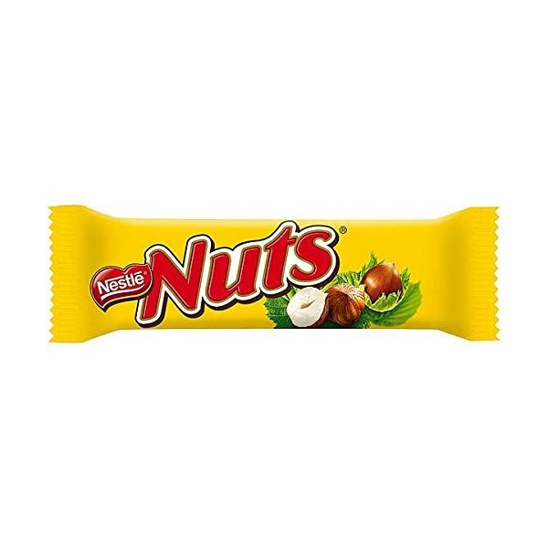 Nestlé Nuts Barres aux noisettes 42g Pack de 24 