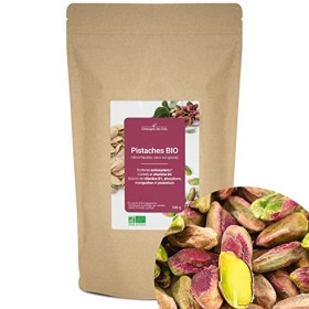 Pistaches BIO décortiquées, sans sel ajouté - riche en antioxydants - 500g