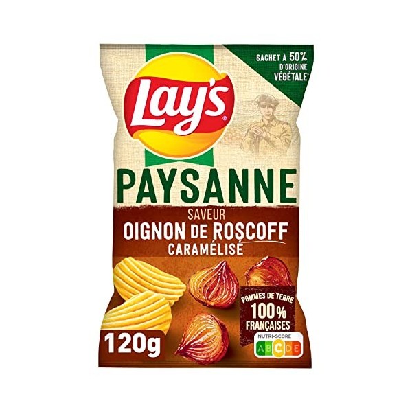 Lays Chips Saveur Oignon de Roscoff caramélisé 120g