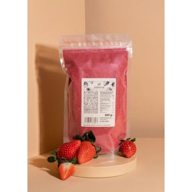 KoRo - Poudre de fraises lyophilisées 250 g - Poudre à base de 100% de fraises sans additifs, parfaite pour les smoothies et 