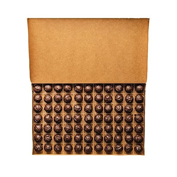 Boîte de 1kg de"Hayley" - Truffe au Chocolat Noir et Praline - Boîte de Chocolats