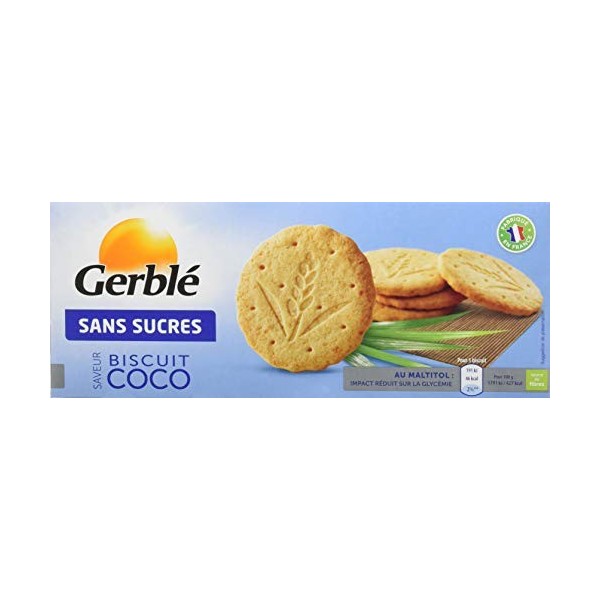 Gerble Saveur Coco Sans Sucres le Paquet 132g - Lot de 6