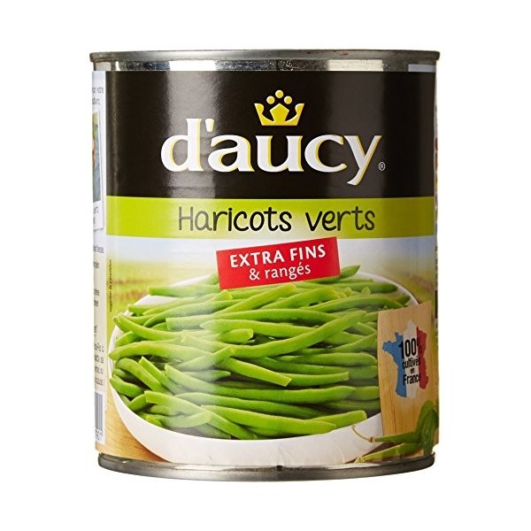 daucy Haricots Verts Extra Fins 800 g - Lot de 6