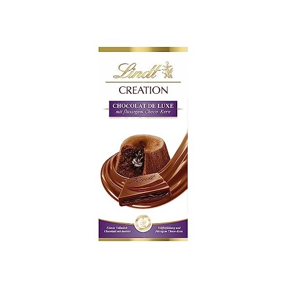 Lindt Création Lait Moelleux au Chocolat 150 g - Lot de 7