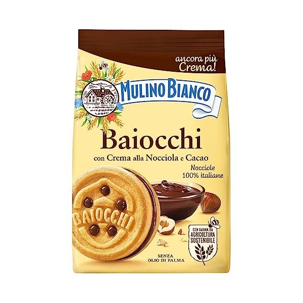MULINO BIANCO Baiocchi - biscuits fourrés à la pistache 240g Pistache, x1 