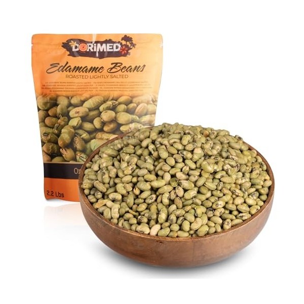 Fèves dEdamame grillées légèrement salées 1.5 Kg,Sans gluten.Savoureux haricots dEdamame séchés naturels, riches en protéin