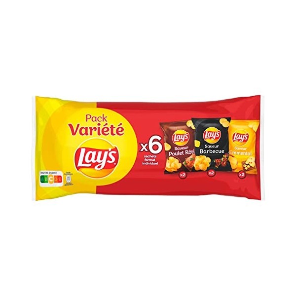 Lays Chips Pack Variété, 6 sachets, 160g