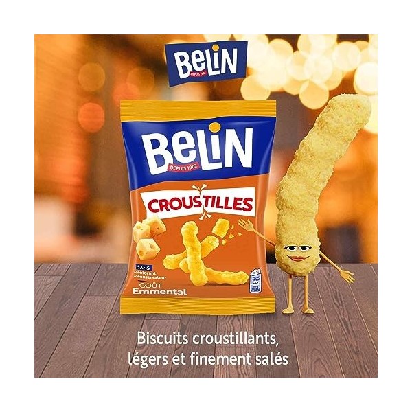 Belin - Croustilles Goût Emmental - Carton de 30 sachets x 35g