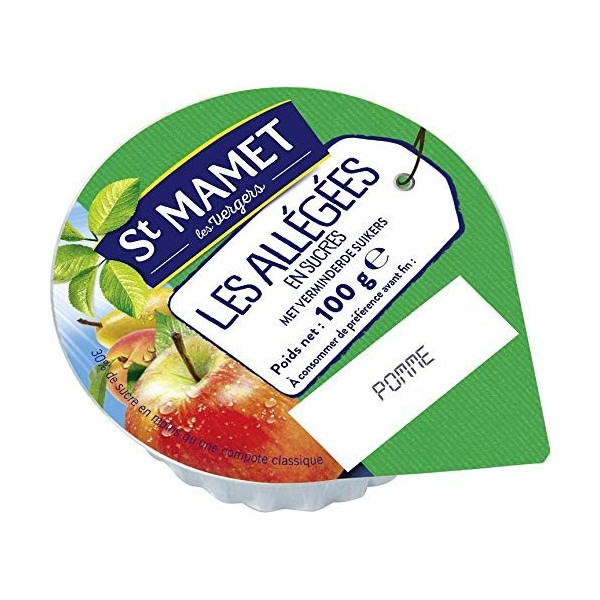 St MAMET Compote Pomme française Allégée en sucres - 120x100g