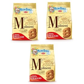 Lot de 3 moulins italiens Biscuits Cookies Blanc 700 g