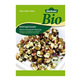 Dehner Bio Graines germées, Je 2&nbsp;x 4&nbsp;variétés, de Fitness, de Gourmet, pikant Arôme Table Mélange et Bien-être