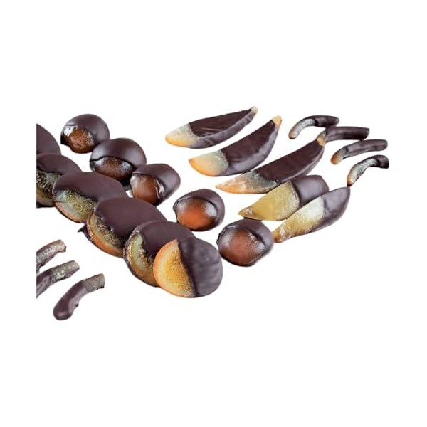 Vannucci Fruits confits enrobés Chocolat Fondant Boîte cadeau de 200 g