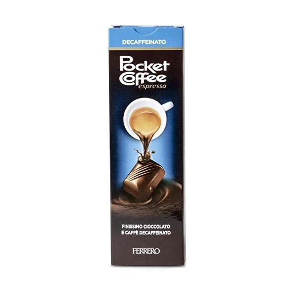 Lot de 6 chocolats à café café café avec décaféiné liquide DEK expresso, chocolat fin et demi-amer, 5 chocolats 625 g