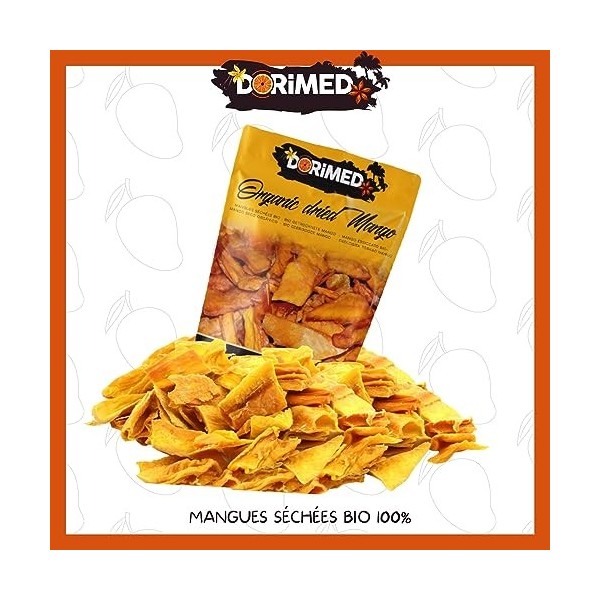 Mangues séchées biologiques | Sac de 1 Kg | naturelles | sans sucre ajouté | sans OGM | sans conservateur | sans colorant | S