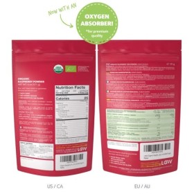 Poudre de framboise bio LOOV, produite à 100 % de framboises entières, Framboises lyophilisées et réduites en poudre, 170 g, 