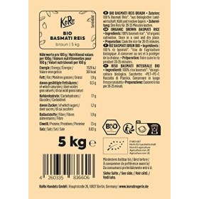 KoRo - Riz Basmati biologique brun 5 kg - Arôme intense - Goût de noisette - Consistance moelleuse