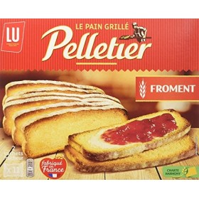 Pelletier Pain Grillé au Froment 22 Tranches 455 g - Lot de 4