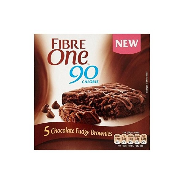 Une Fibre Fudge Au Chocolat Brownie 120G - Paquet de 4