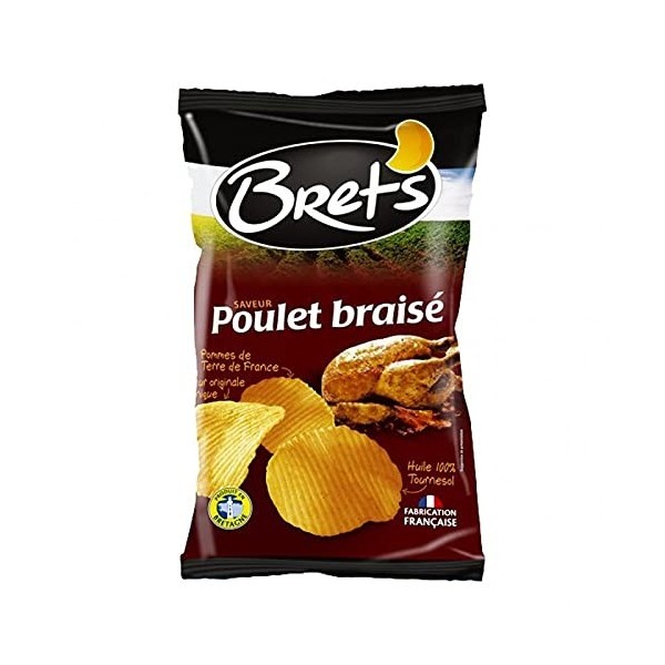 Bret?s Chips Saveur Chèvre & Piment d?Espelette Pommes de Terre de France 125g lot de 6
