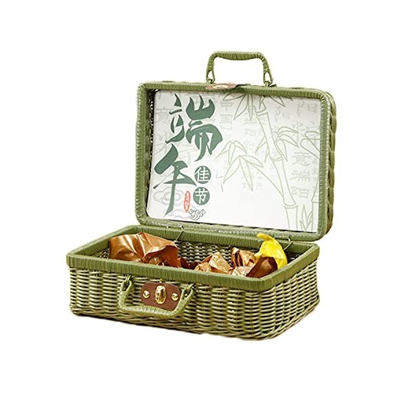 Boîte cadeau créative en rotin Dragon Boat Festival Boîte cadeau Spécialités Boîte cadeau Dragon Boat Festival Zongzi Boîte d