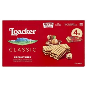 Loacker Lot de 6 cubes classiques Noisette Chocolat Râpe Biscuits Gaufres Napolitain 4 x 45 g 
