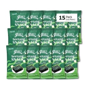 [Confezione da 15] Snack alle alghe arrostite 4 g x 15, snack vegani salutari alle alghe, patatine alghe séché premium de la 