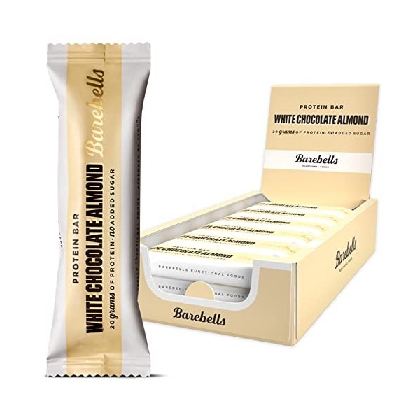 Barebells Barres De Protéines Sans Sucre Ajouté Haltères 55 G X 12 bars White Chocolate Almond