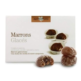 Agrimontana Boîte Cadeau de Marrons Glacés - Calibre Moyen: 50/60 Fruits au Kilo - 280 Grammes