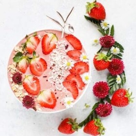 250g de poudre de fruits biologiques à base de fraises sauvages lyophilisés - poudre de fraises fruitée, sans additifs - dans