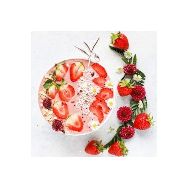250g de poudre de fruits biologiques à base de fraises sauvages lyophilisés - poudre de fraises fruitée, sans additifs - dans
