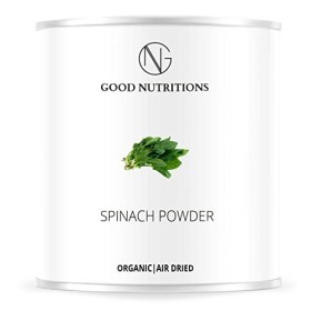 Épinard en poudre - vitamines végétales|qualité suprême|biologique|végan|crue|sans additives|Fabriqué en UE|Good Nutritions| 