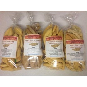 Provencebiscuit, ASSORTIMENT DE NAVETTES PROVENCALES fabrication artisanale, 4 X 250 GR