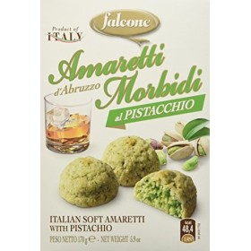 FALCONE Amaretti Macarons aux Amandes/Pistaches 170 g - Lot de 4