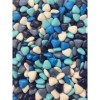 Dragées chocolat MINI COEUR variation de bleu turquoise bleu marine blanc 1kg - Fabrication artisanale en Fance