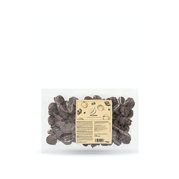 KoRo - Prunes au chocolat noir 1kg - Vegan - Enrobage de chocolat noir - Emballage avantageux