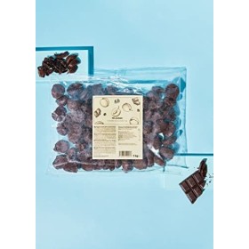 KoRo - Prunes au chocolat noir 1kg - Vegan - Enrobage de chocolat noir - Emballage avantageux